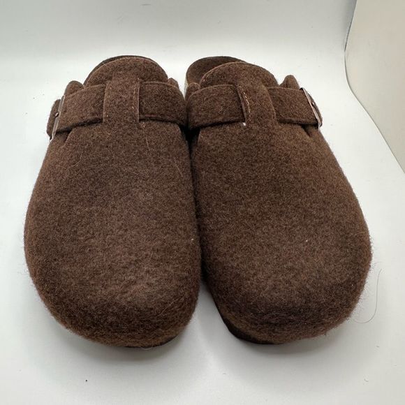 CUSHIONAIRE Womens Clog 6.5 BROWN WOOL - Picture 2 of 7